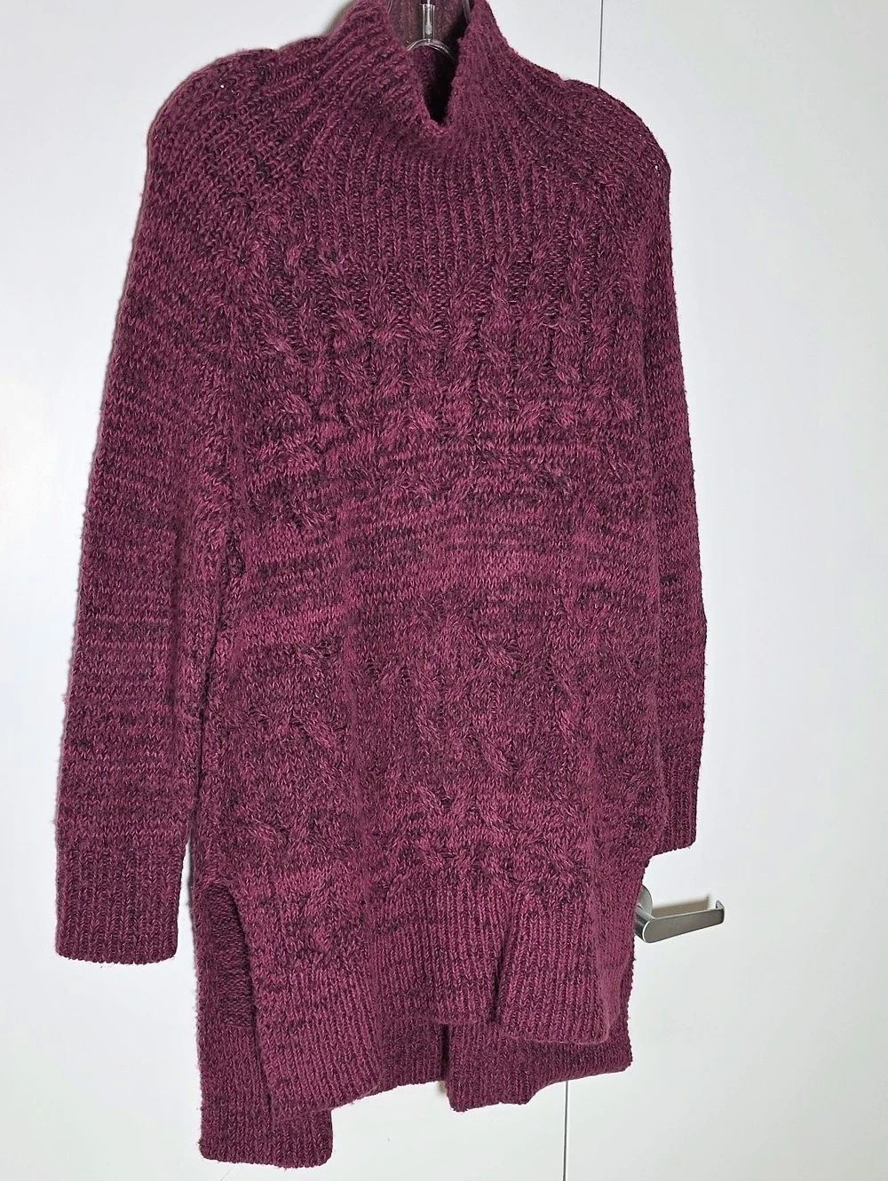 Free People Ottoman Slouchy Purple Turtleneck Sweater/Tunic